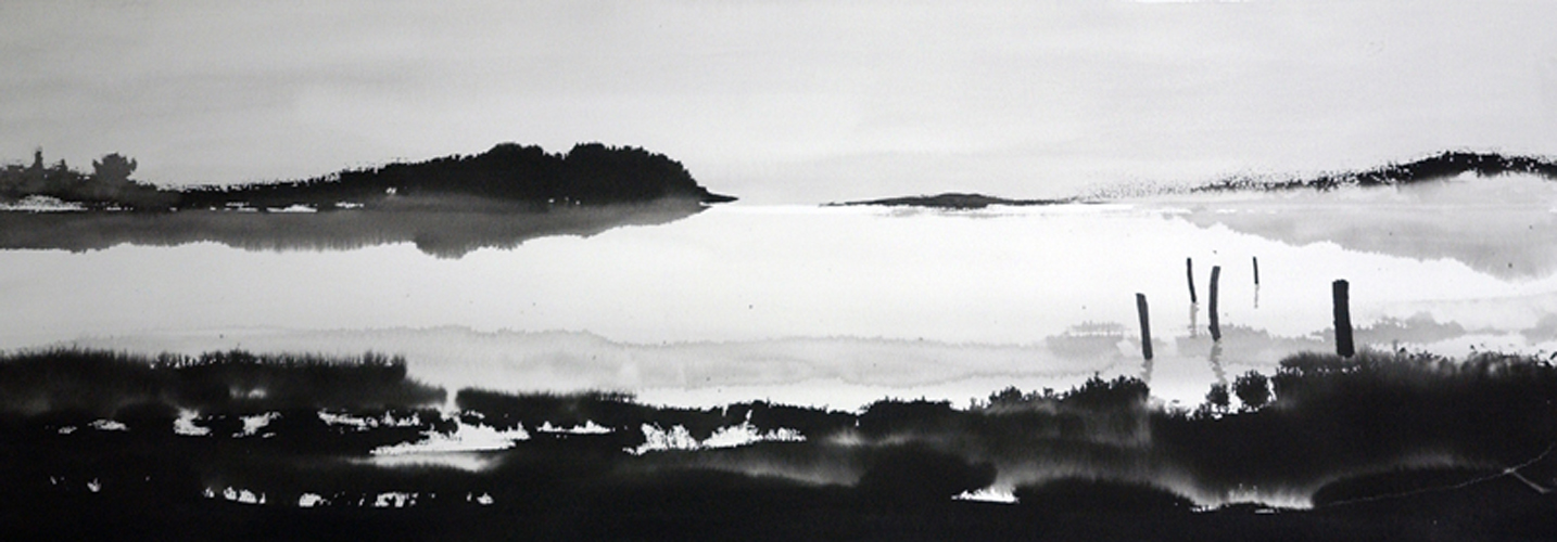 Encre sur papier, 100X40 cm