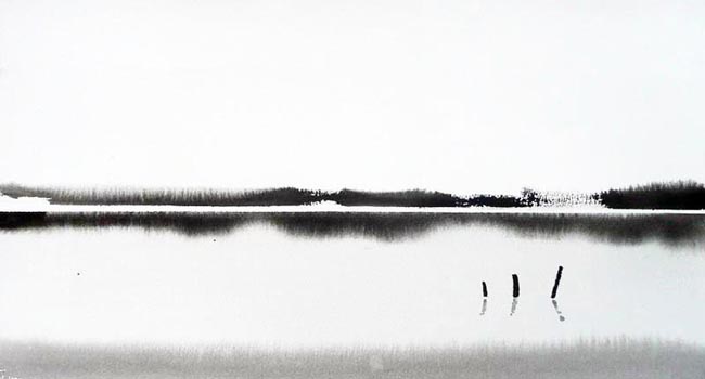 Peinture, encre sur papier, Landscapes